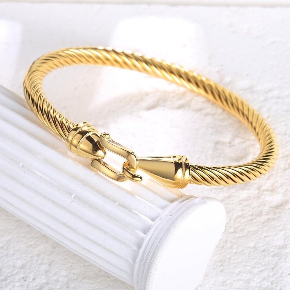 Love Friendship Bracelet Stainless Steel Gold Silver Zirconia for Women Gift - Picture 3 of 7